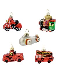 Набор новогодних игрушек Christmas car red, 5 шт.